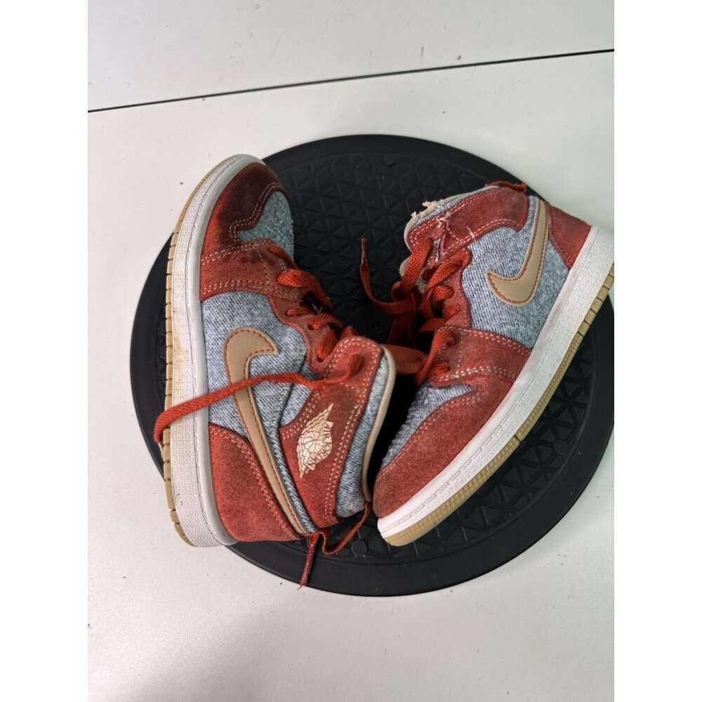 Air Jordan 1 Mid Denim Red Sz 13c DM4383-600 - Picture 3 of 16